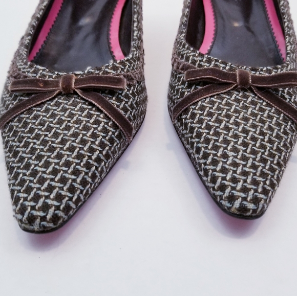 Boden Tweed Textured Kitten Heel Pumps, Size 8 - Picture 4 of 14